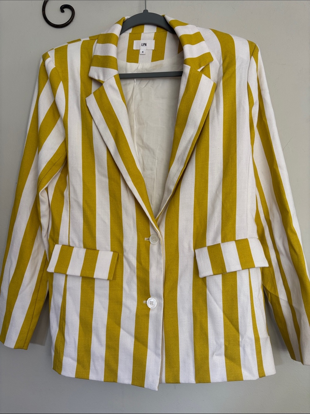 LPA Mustard and White Striped Blazer